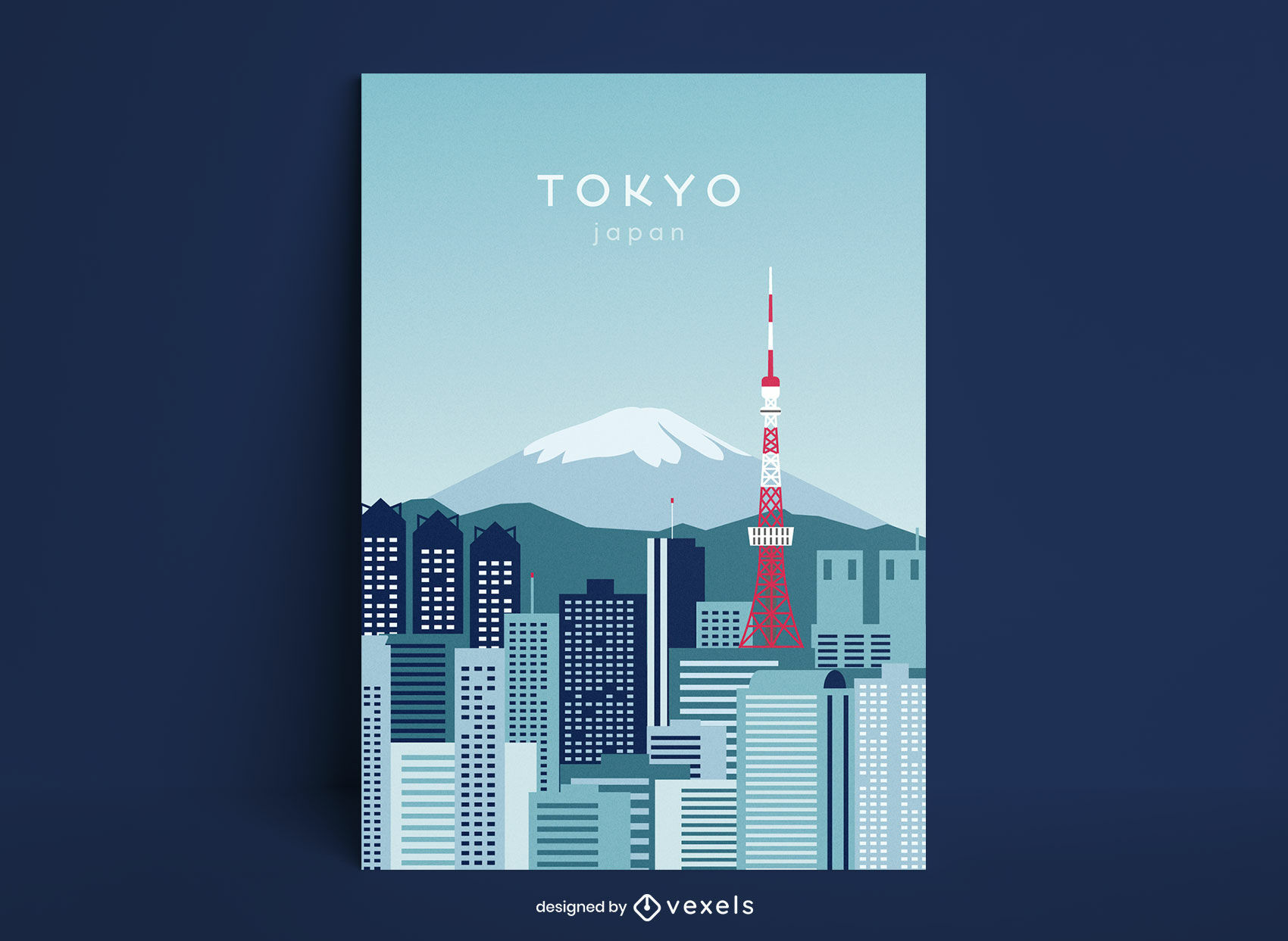 Tokyo city japanese poster template