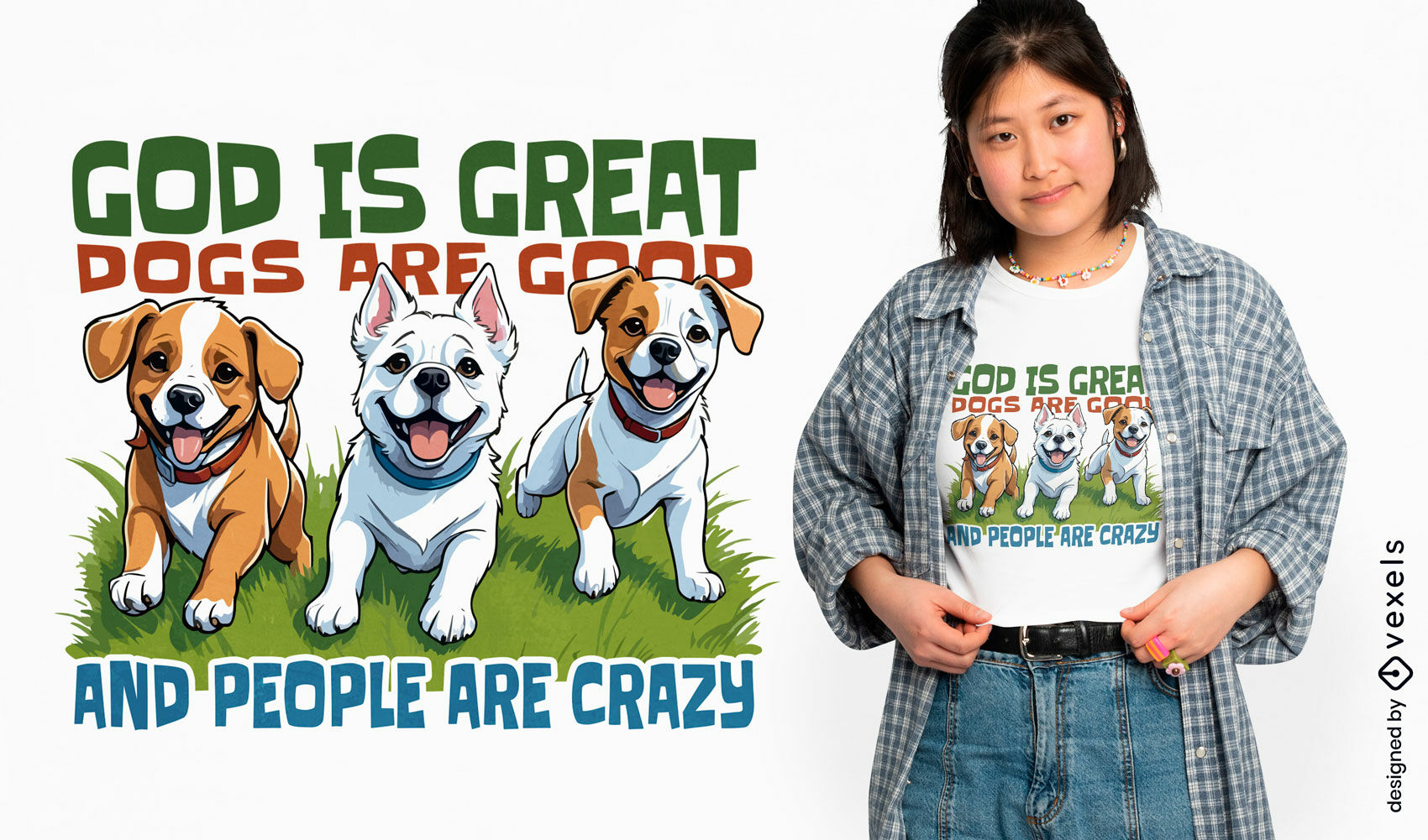 God dogs people funny t-shirt design