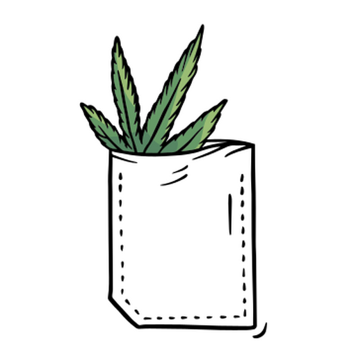 Green marijuana leaf PNG Design