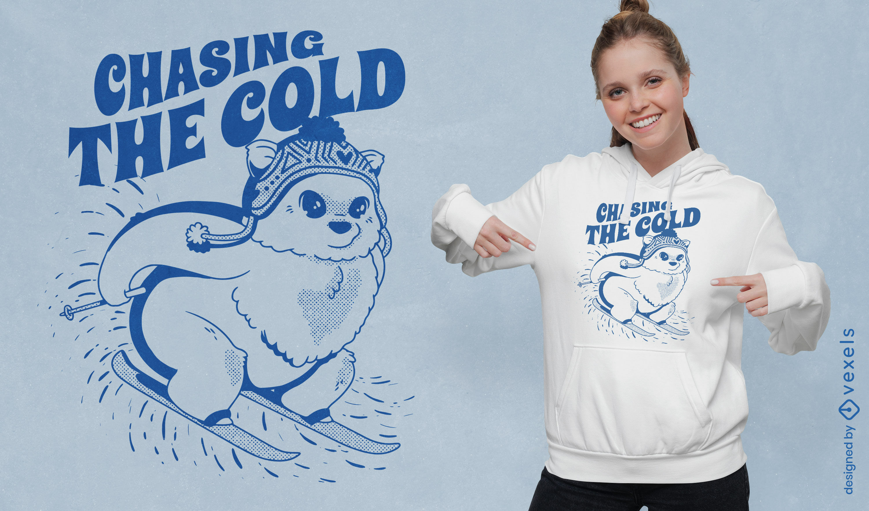 Chasing the cold t-shirt design