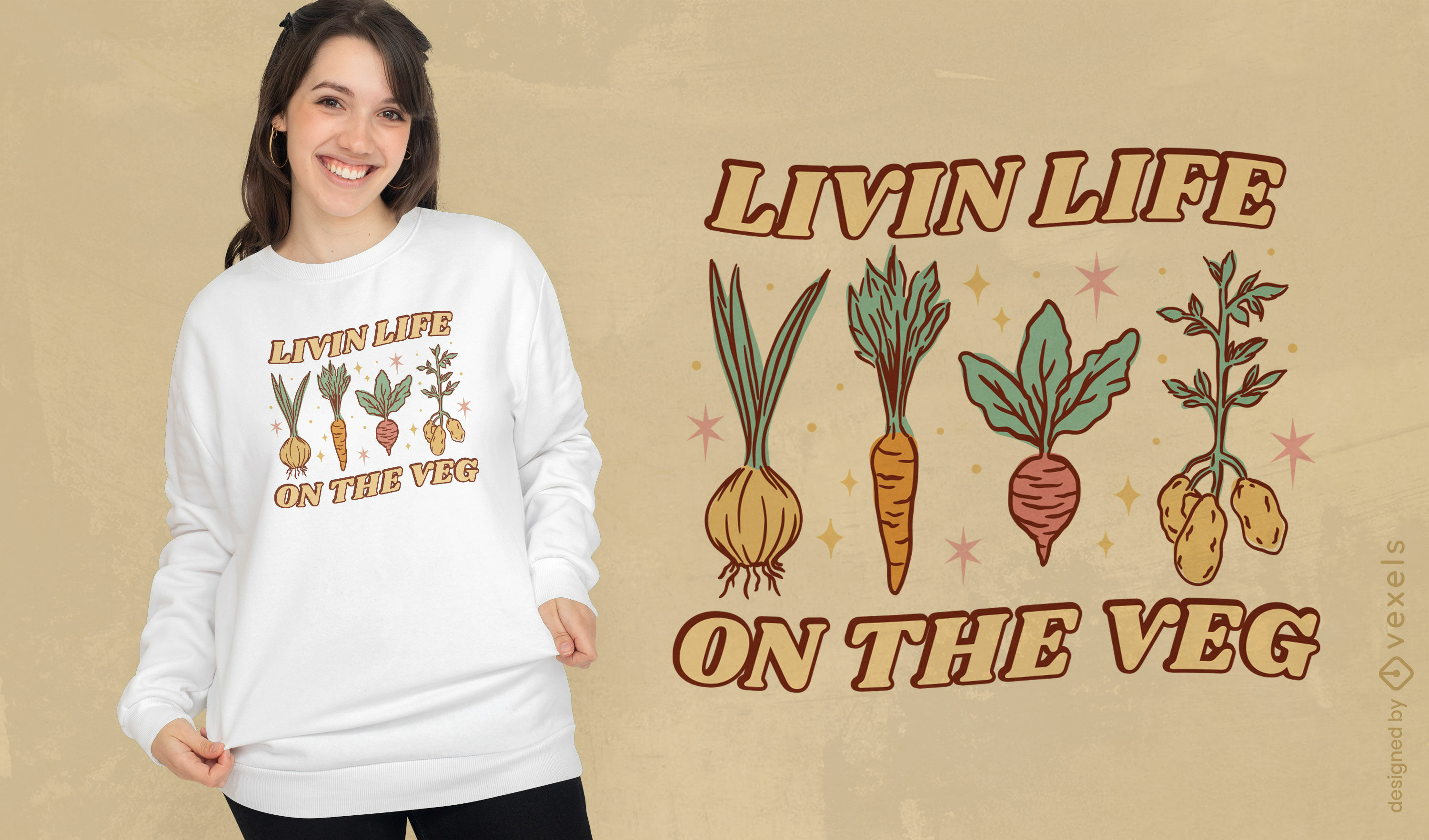 Vegetables vegan lifestyle t-shirt design