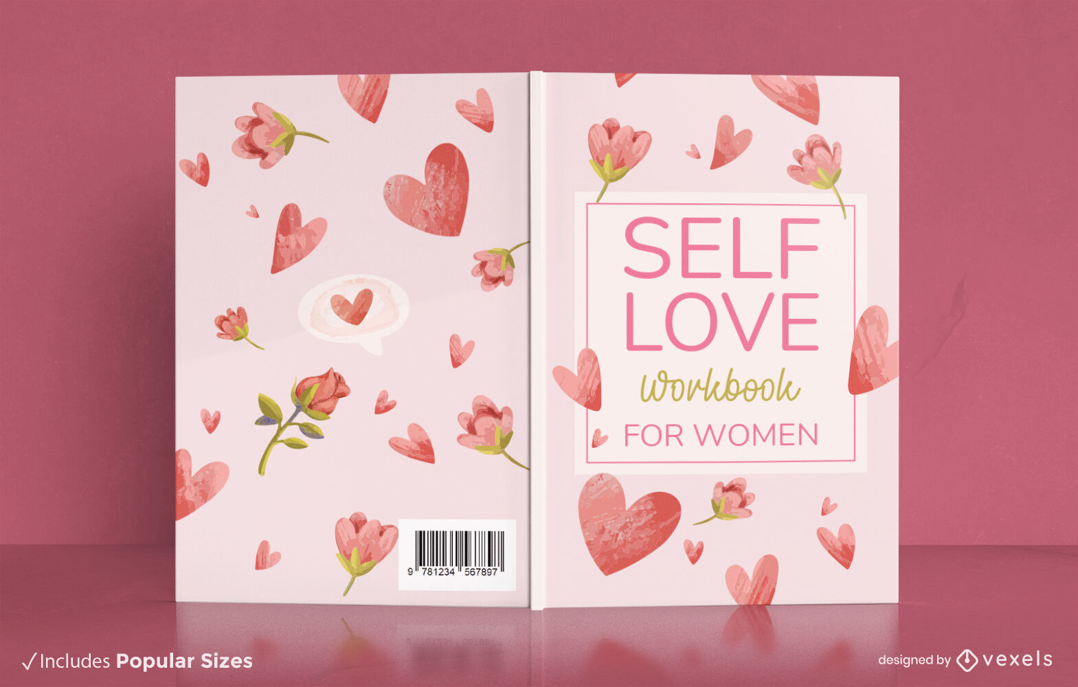 Self love for women book cover design KDP