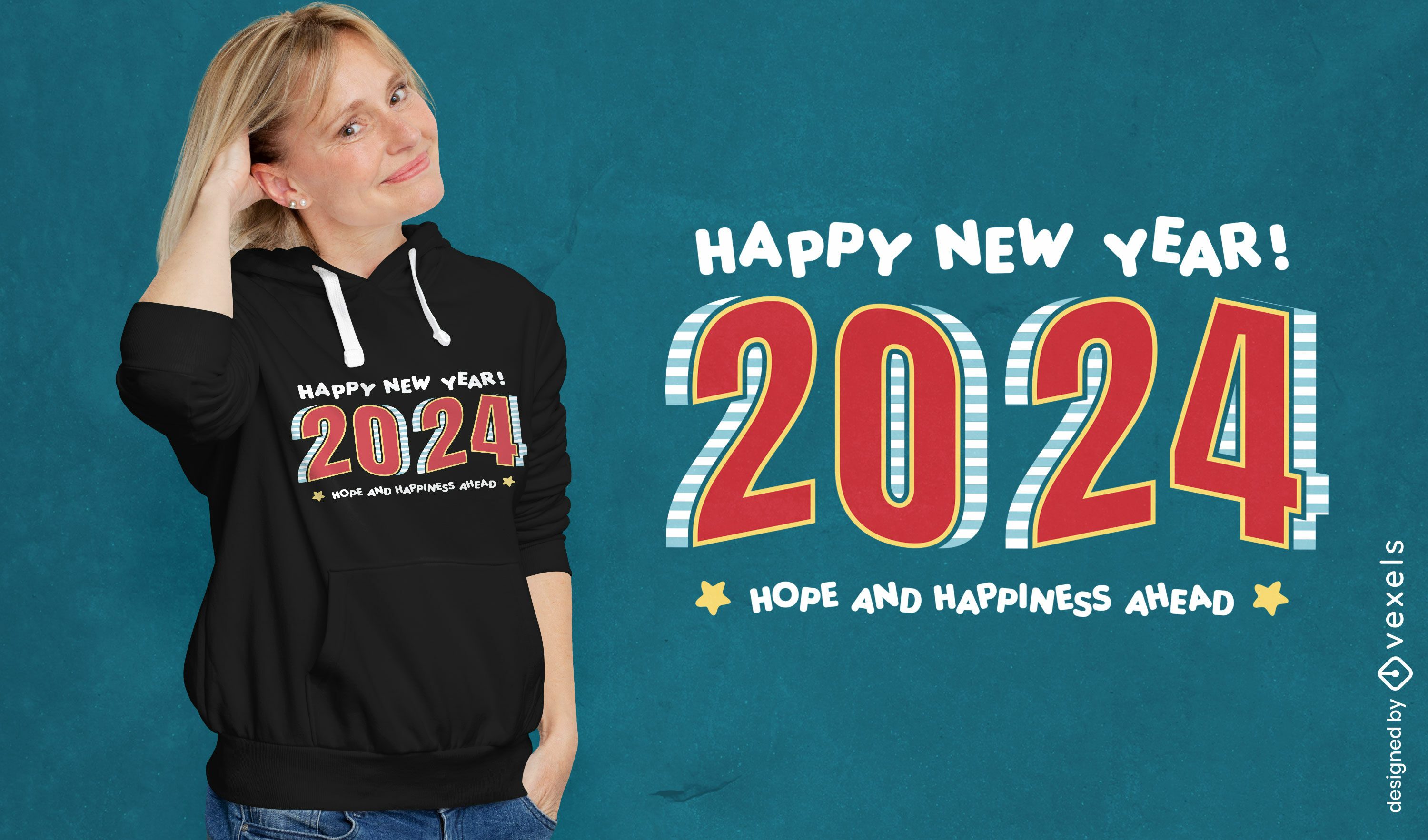 Hope and happiness New Year t-shirt design
