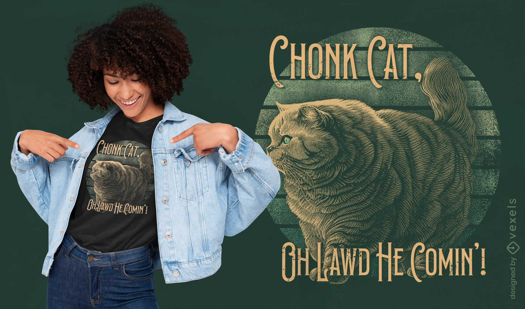 Chonk cat t-shirt design