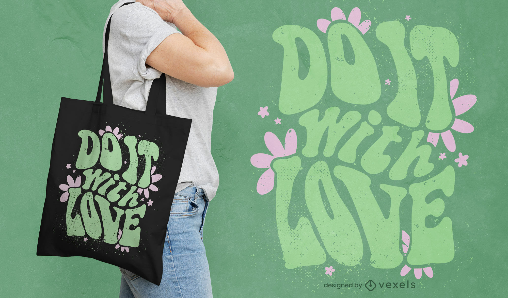 Do it with love danish pastel tote bag design