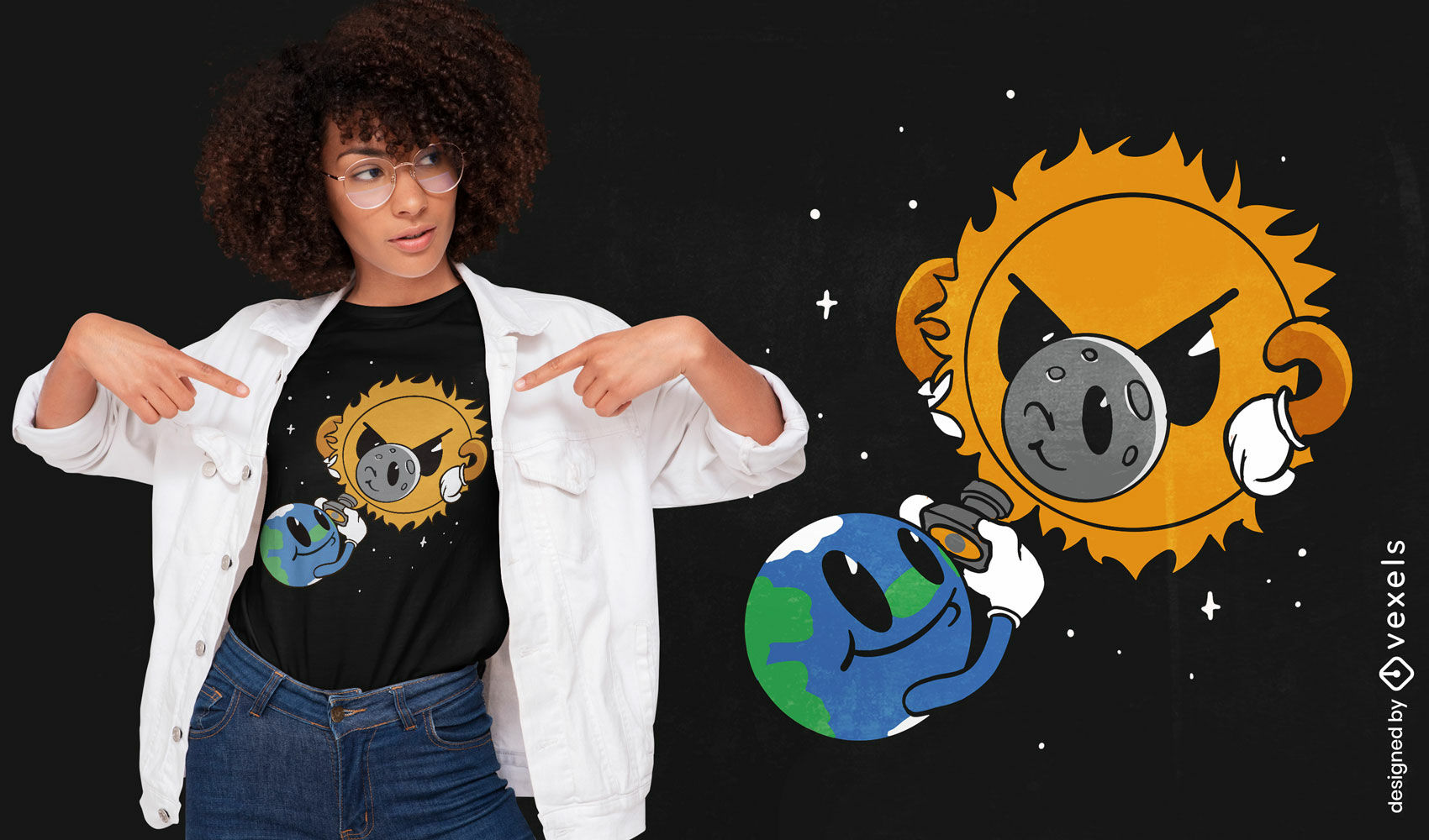 Photobomb eclipse t-shirt design
