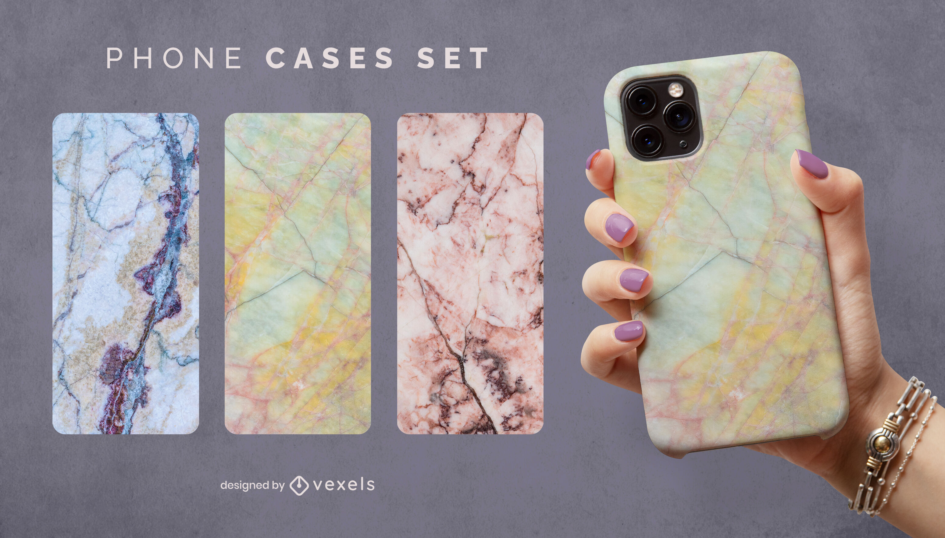 Marble phone case set