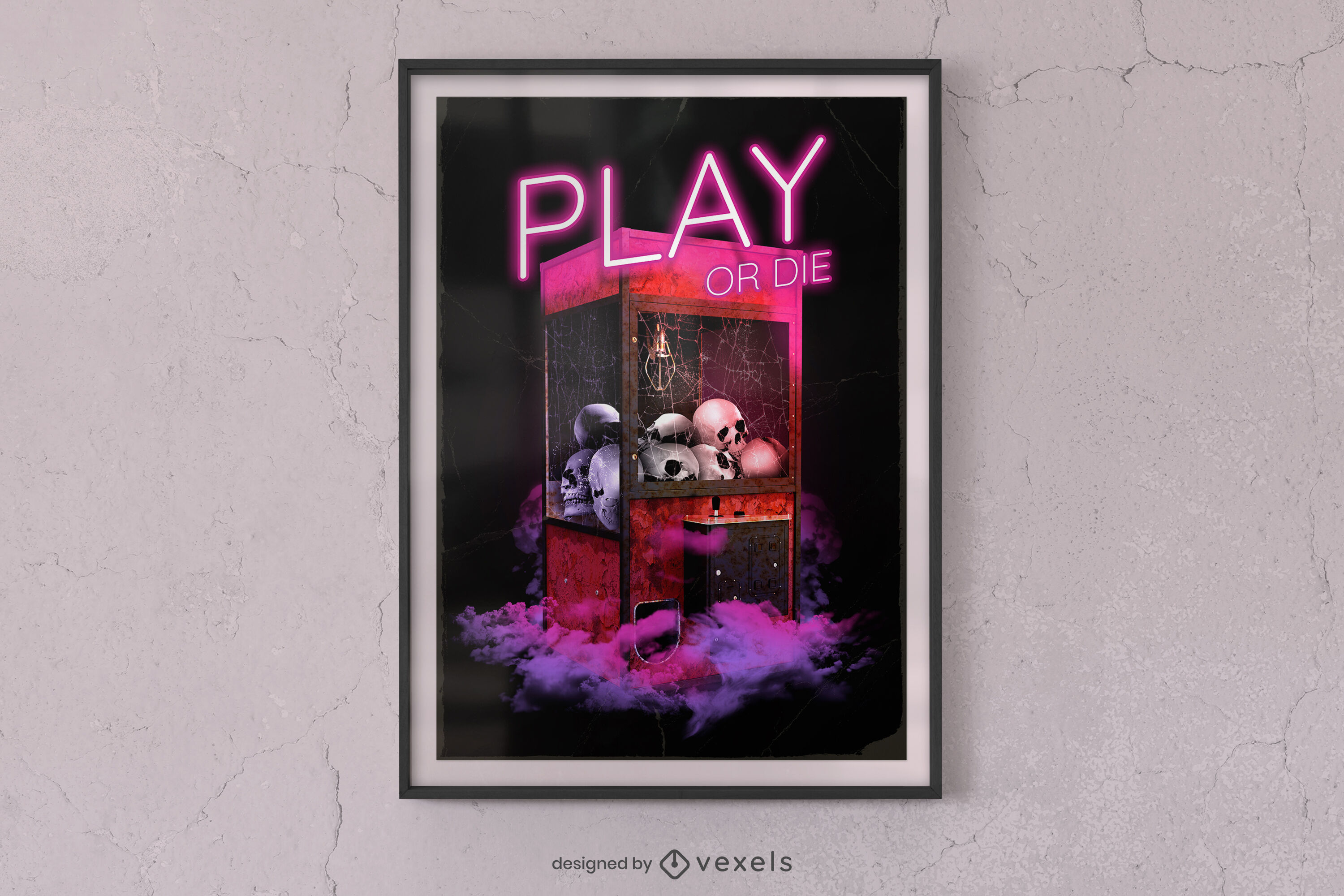 Play or die Halloween poster design