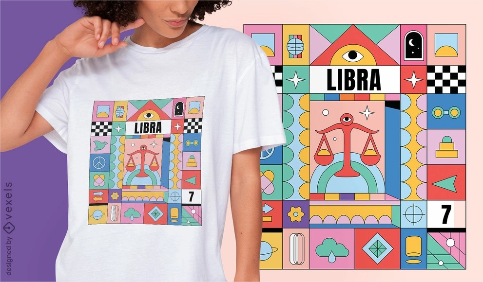 Colorful zodiac t-shirt design