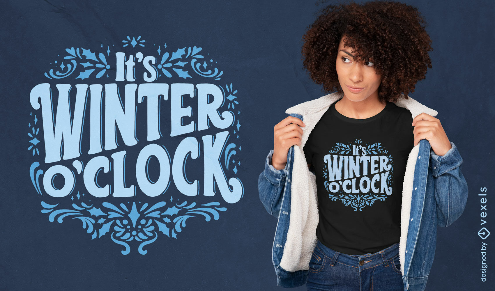 Winter lettering decoration t-shirt design