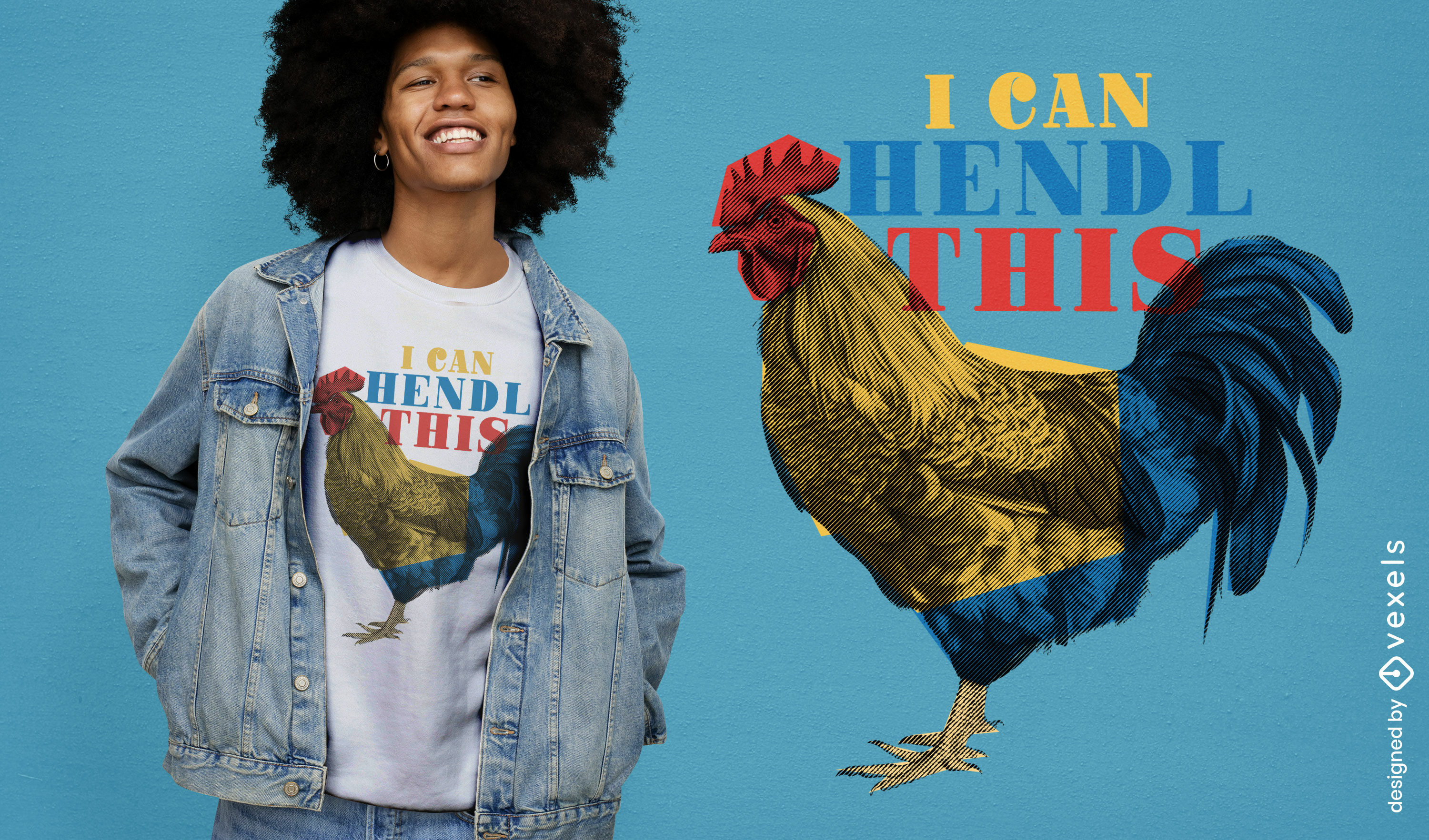 Rooster motivational t-shirt design