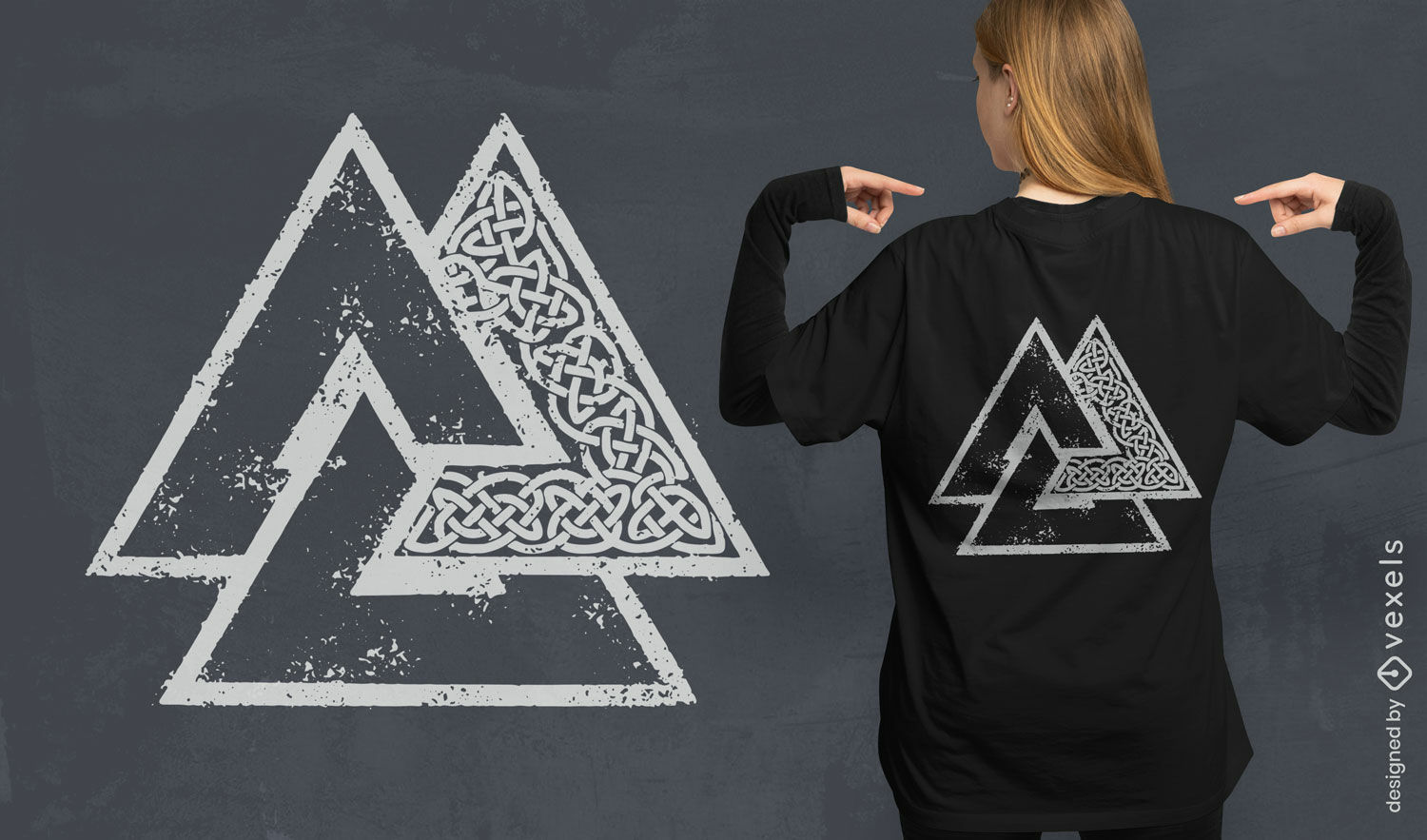 Ancient viking symbols t-shirt design