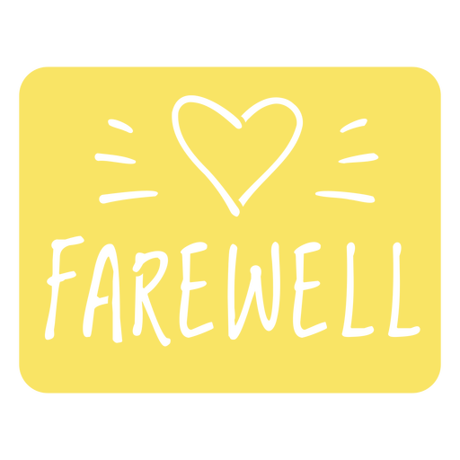 Farewell quote cut out PNG Design