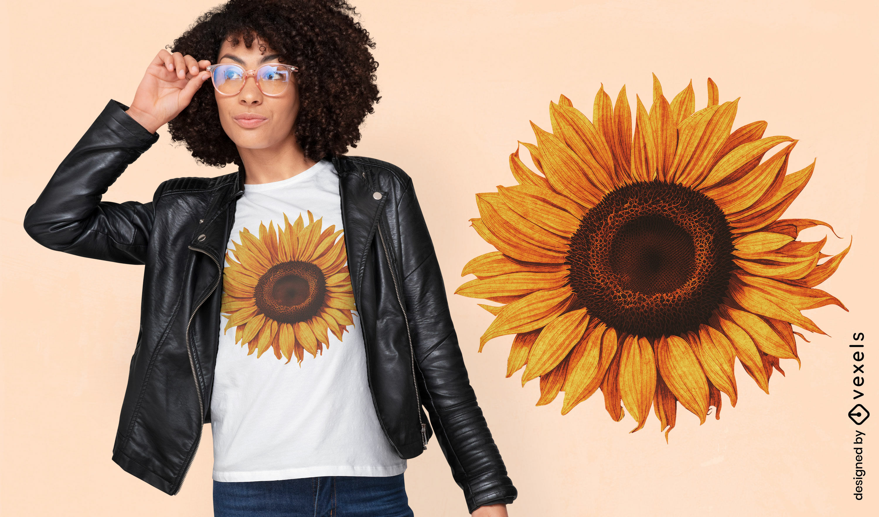 Bright sunflower t-shirt design