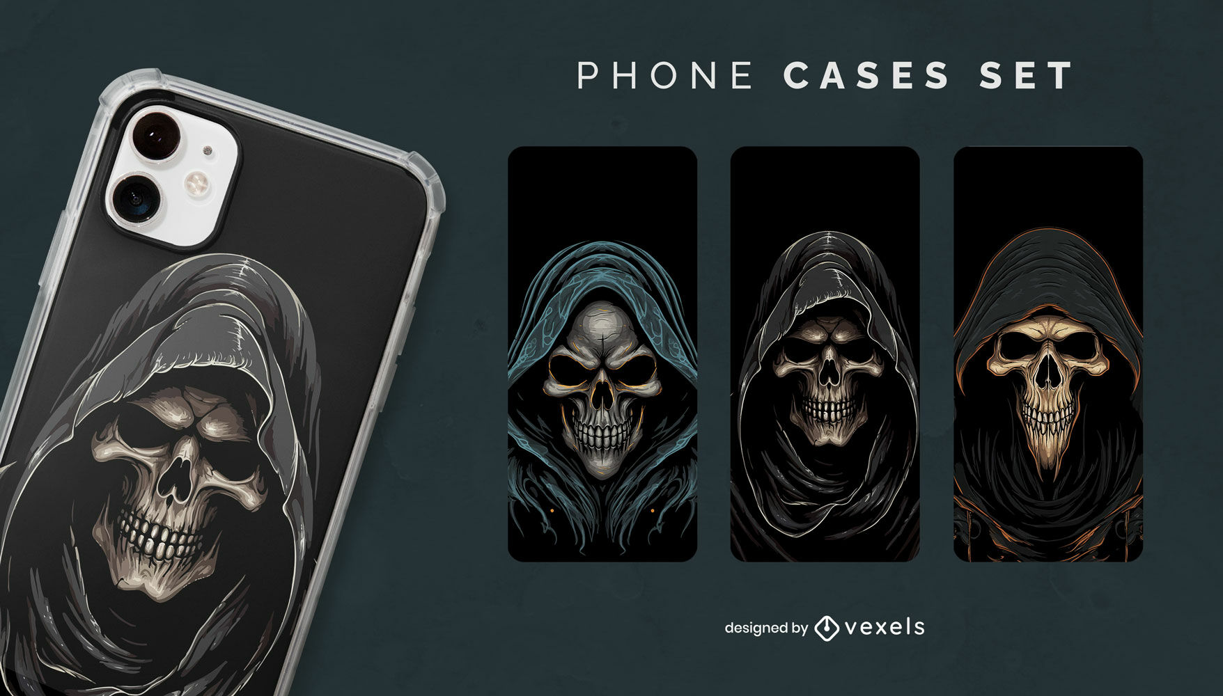 Grim reaper realistic monster phone case set