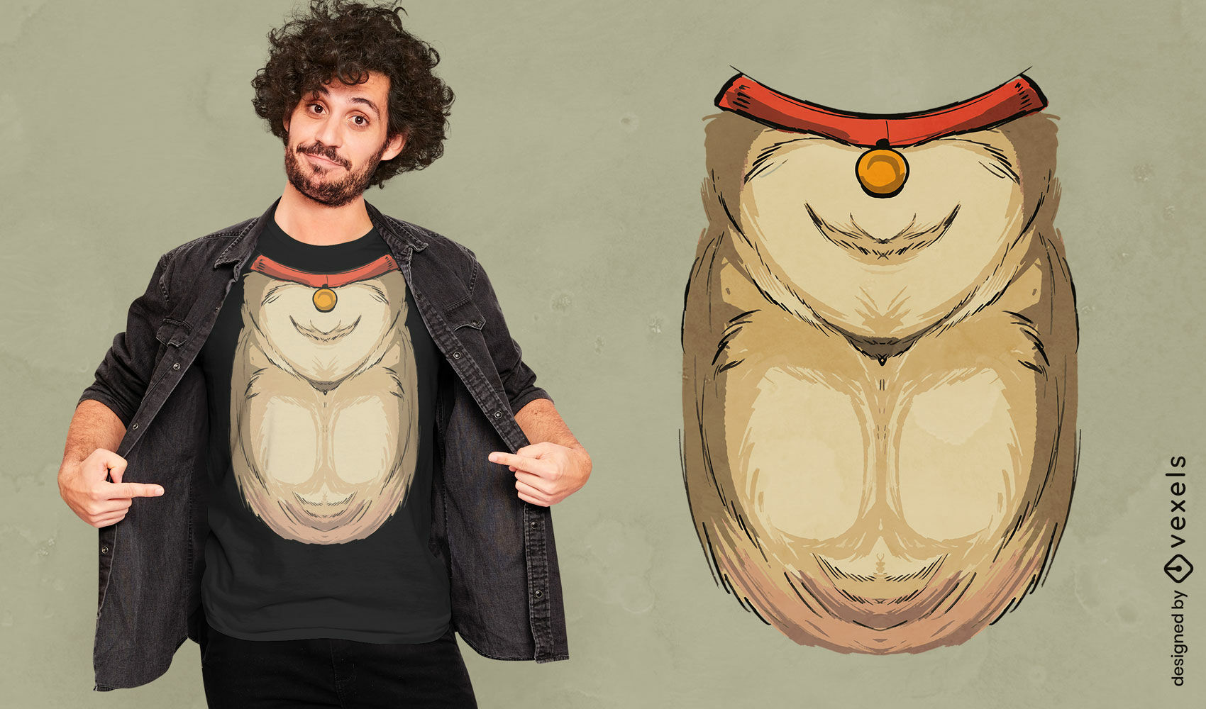 Pug chest costume t-shirt design
