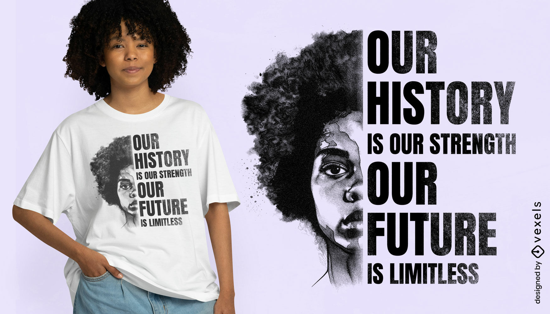 Empowering history quote t-shirt design