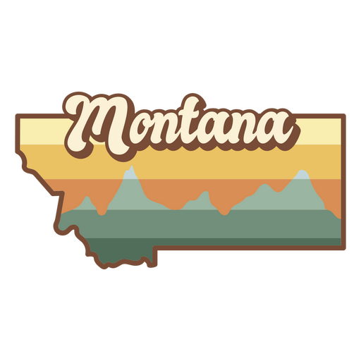 Montana state sticker PNG Design
