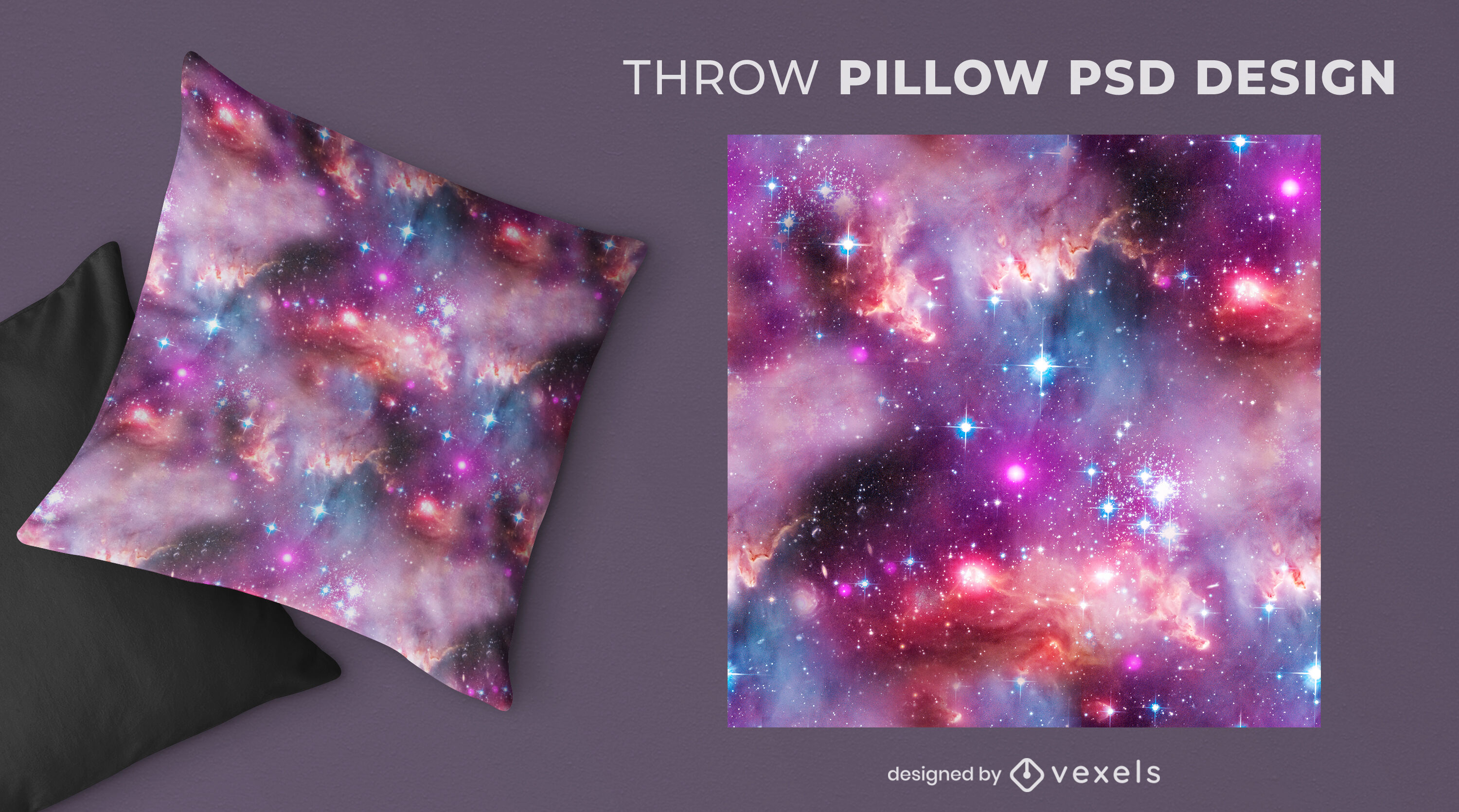 Galaxy throw pillow design