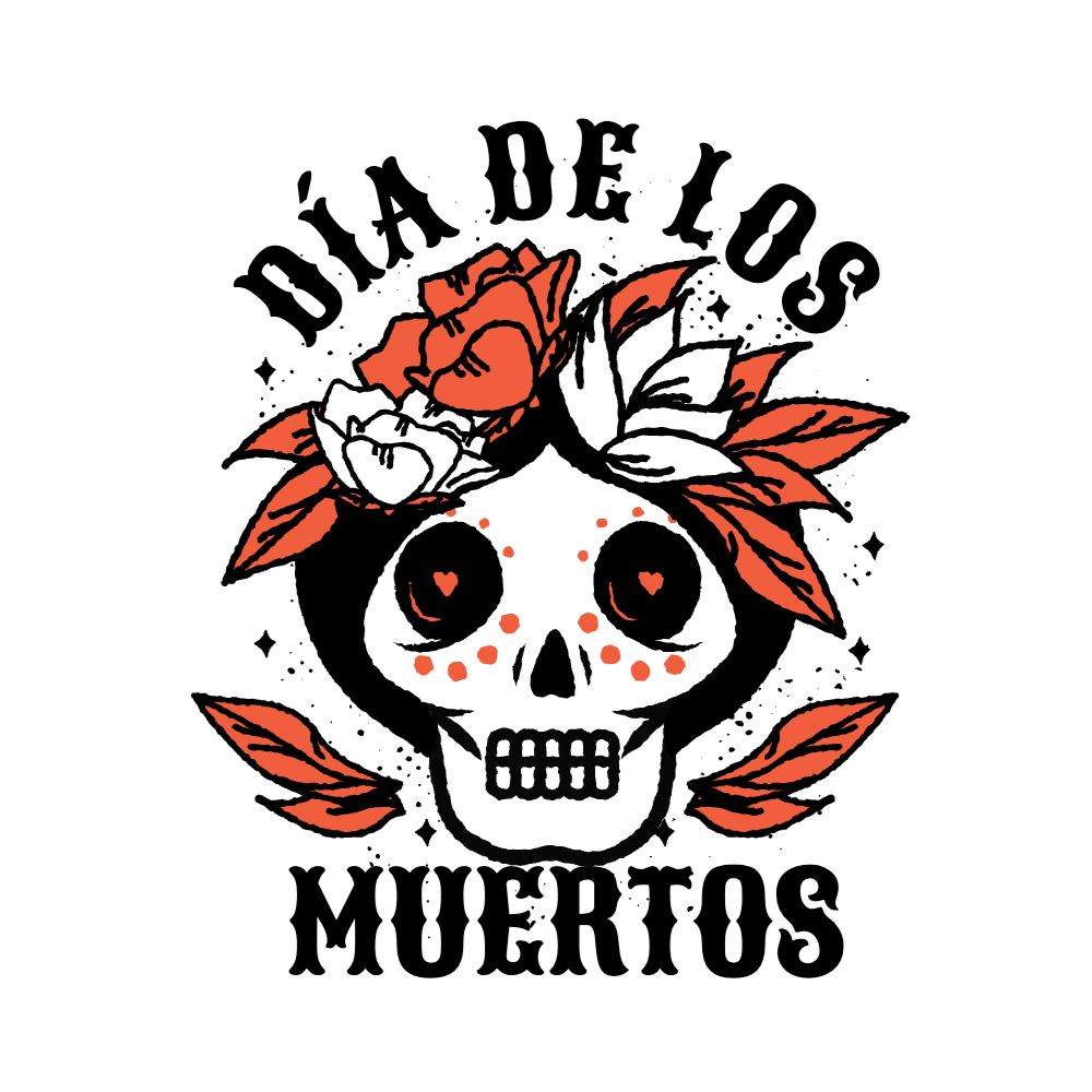 Dia de los muertos editable t-shirt template | Create Online