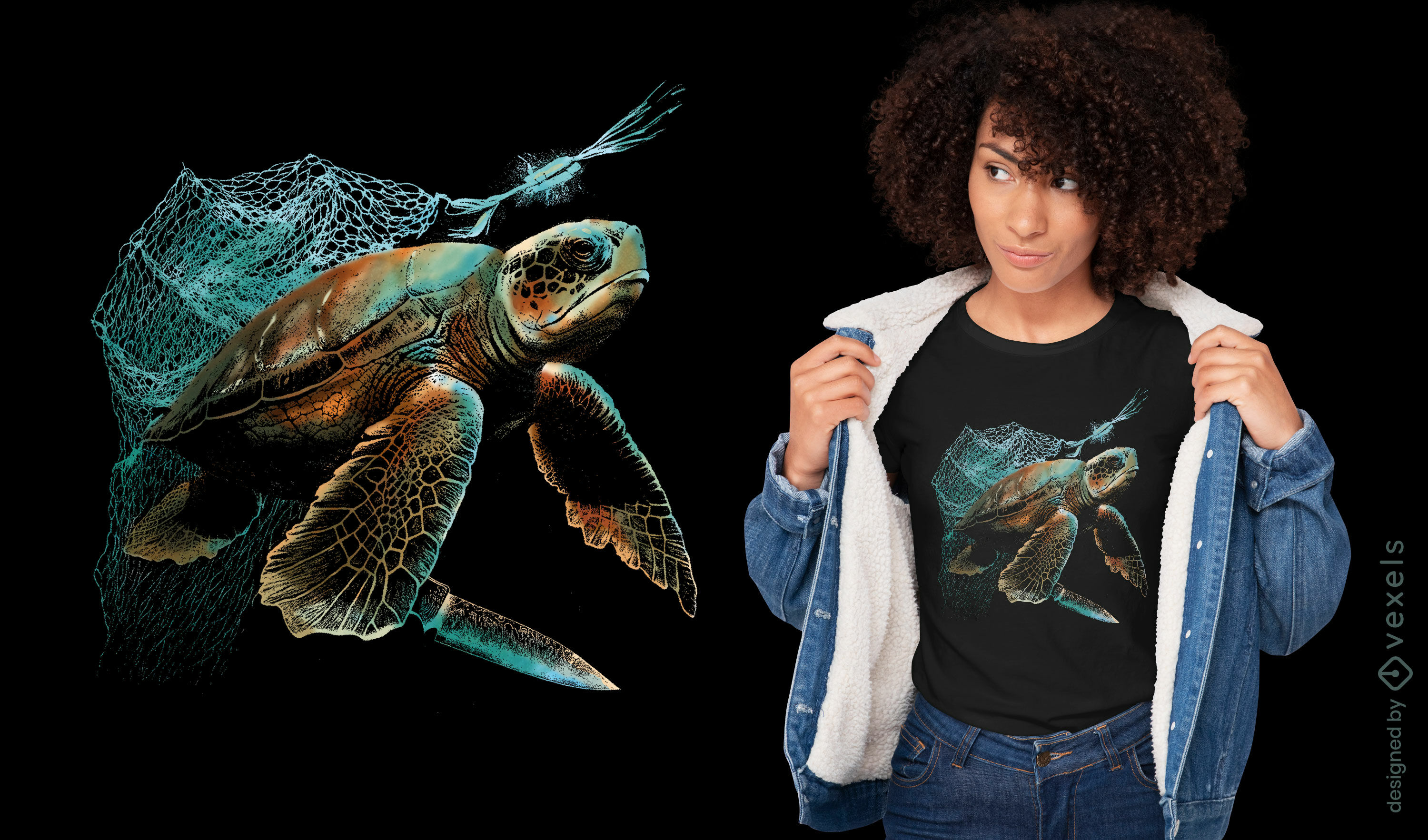 Sea turtle conservation t-shirt design