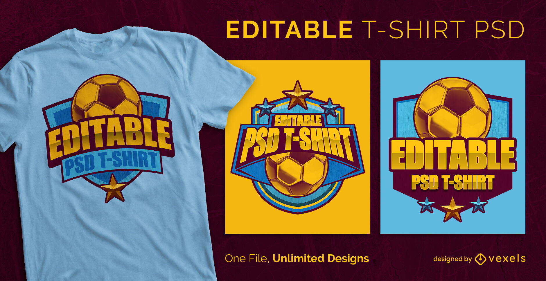 Soccer trophies Qatar editable PSD t-shirt