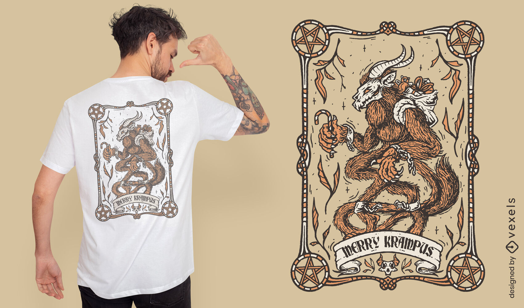 Merry Krampus t-shirt design