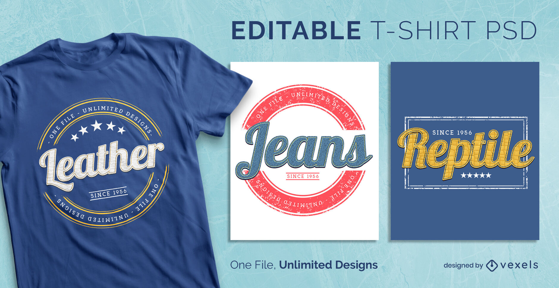 Vintage badges scalable t-shirt psd