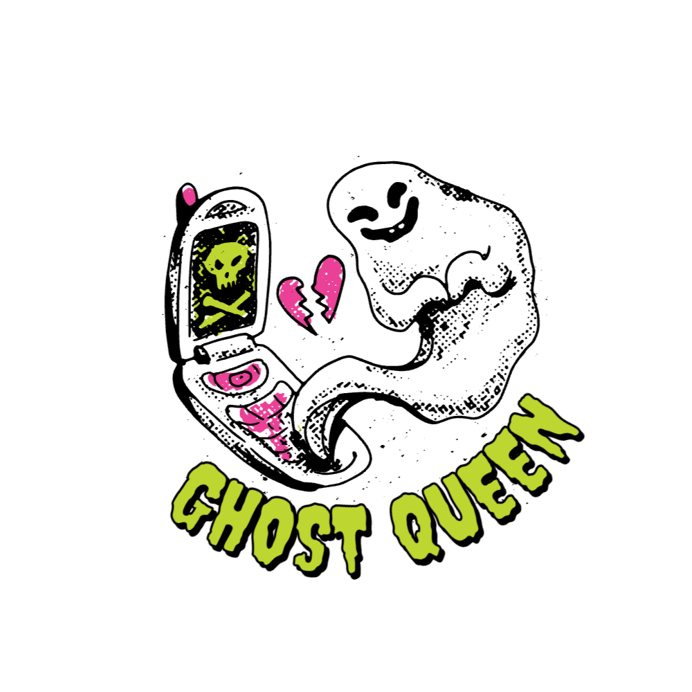 Flip phone ghost editable t-shirt template