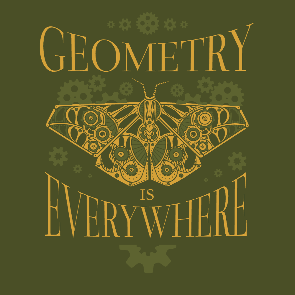 Geometrical moth editable t-shirt template | Create Online