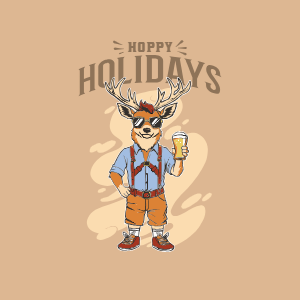 Hoppy holidays editable t-shirt template