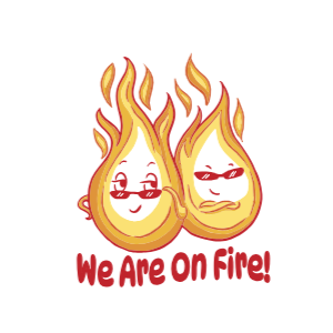 On fire friends t-shirt template