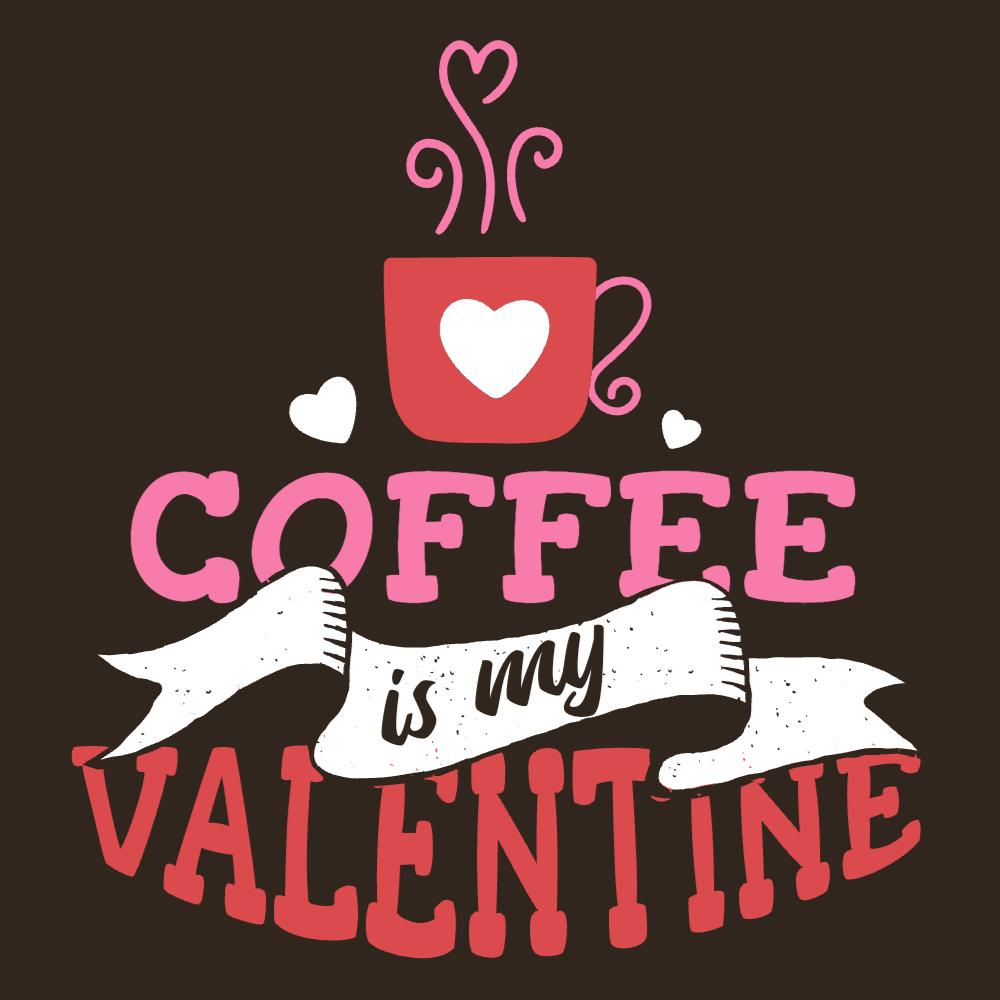 Valentines coffee cup editable t-shirt template | Create Designs